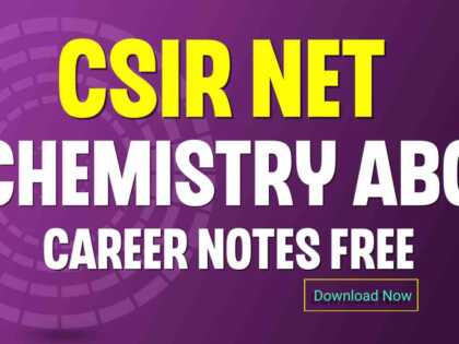 csir net chemical science notes